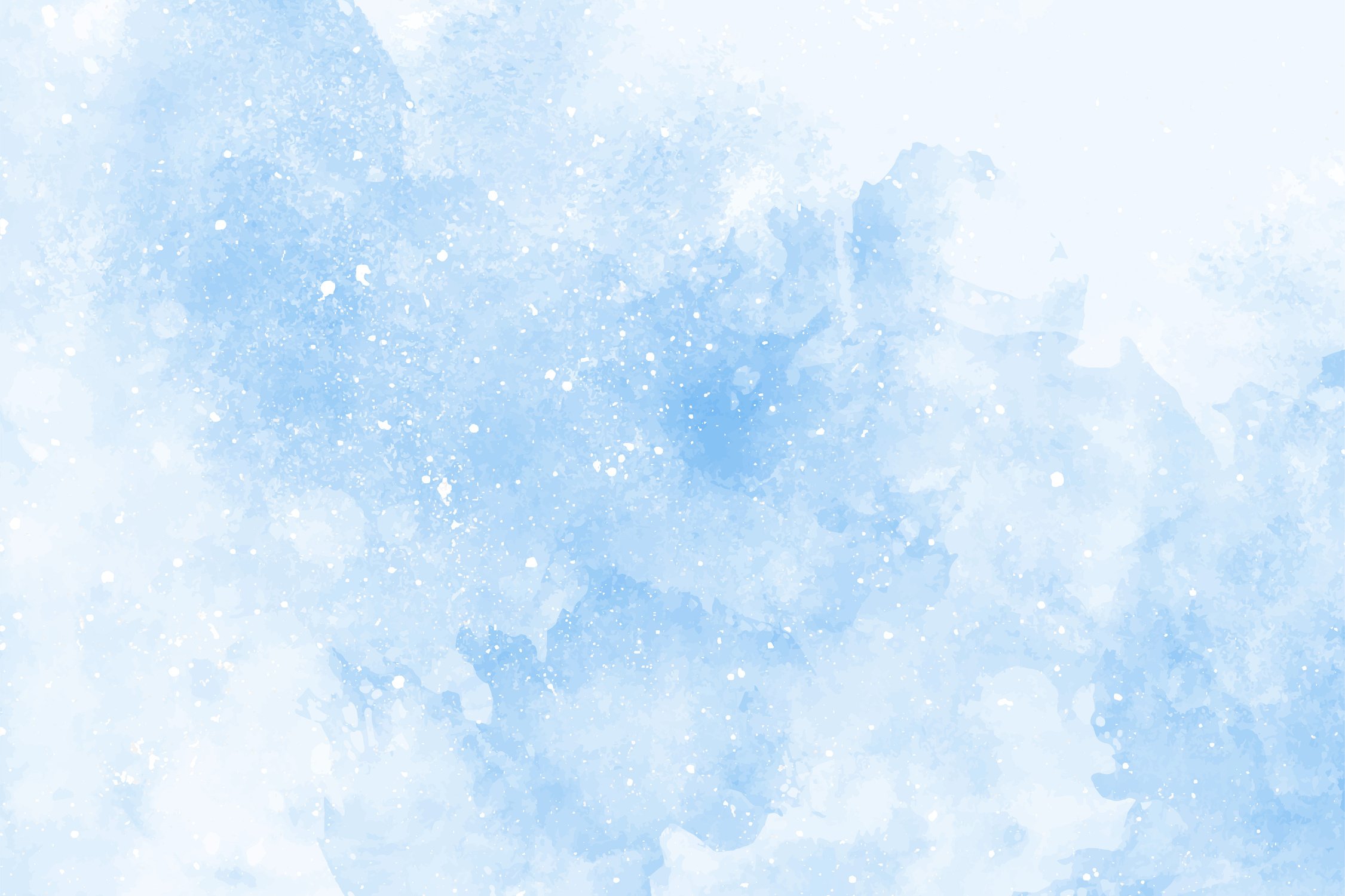 Abstract Blue Winter Watercolor Background